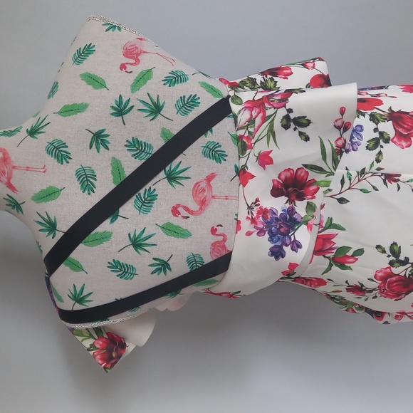 ASOS floral asymmetrical mermaid midi dress (Size 10) - Picture 6 of 9